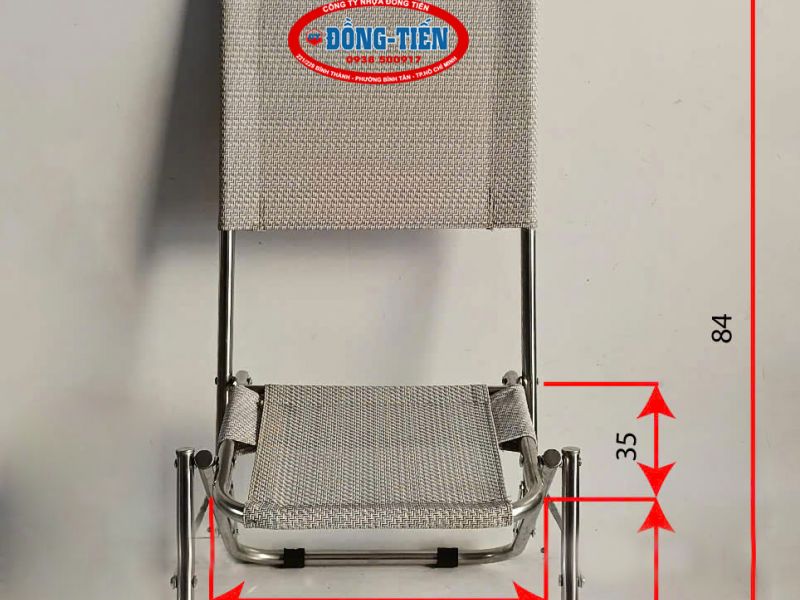 Ghế câu cá lưng cao - inox 201